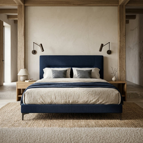 Alsace Soft Bed — Rustic Modern Luxe room render (BED-005)