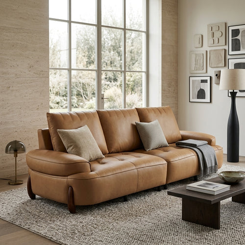 Angel Sofa — Textural Neutral Luxe room render (SOFA-065)