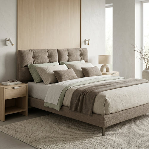 Aquitaine Soft Bed — Scandi Luxe room render (BED-065)