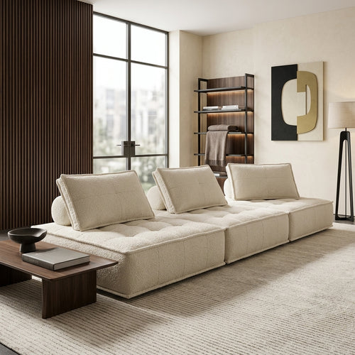 Augusta Sofa — High-Contrast Contemporary room render (SOFA-001)
