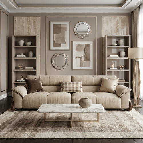 Bayswater Sofa — Modern Glamour room render (SOFA-095)