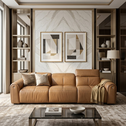 Bergamo Sofa — Modern Glamour room render (SOFA-025)