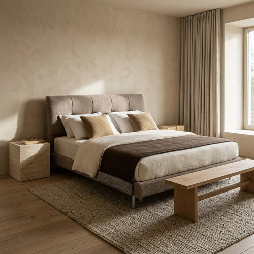 Bern Soft Bed — Organic Modern room render (BED-017)